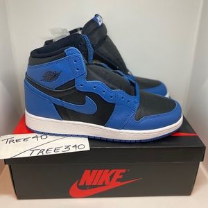 New Nike Air Jordan 1 Retro High OG Marina Blue 575441-404 GS size 7Y 7M/8.5W